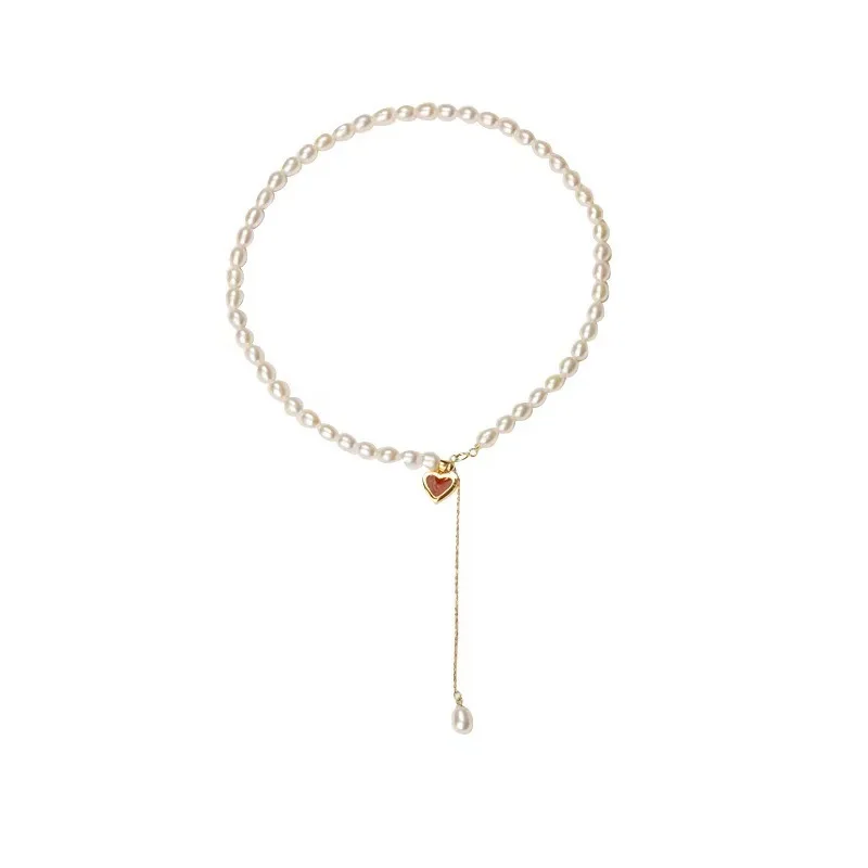 100% Natural Freshwater Pearl Romantic Love Heart Female Jewelry Set For Women Necklace Bracelet Birthday Gifts No Fade Cheap