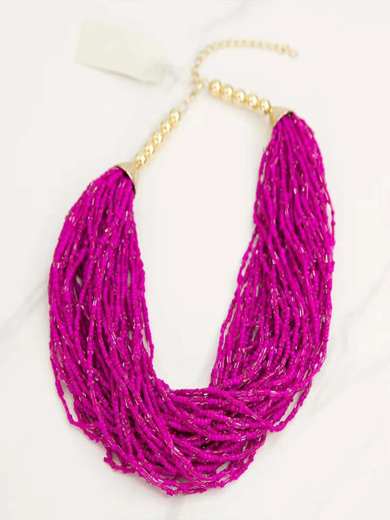 Bohemian Texture Rice Beads, Transparent Glass Beads, Short Necklace, European and American Fashion, Versatile Temperament