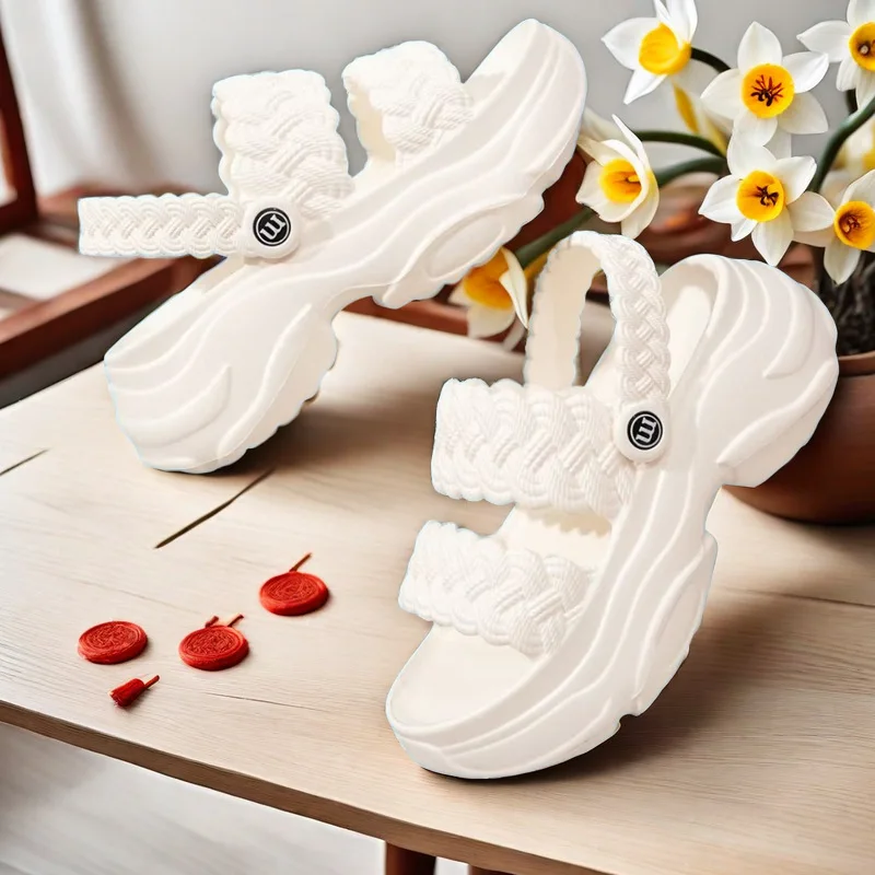 Summer Fashion Thick Bottom Comfortable Anti-Skid Lightweight Casual Women Slipper Beach Shoes
