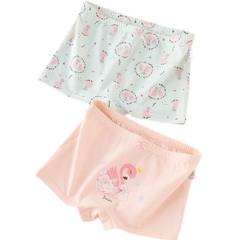 4pcs Girl Cotton Bright Color Briefs Soft Breathable Underpants Girl Quality Underwear Size 85-165 Kids Healthy Panties