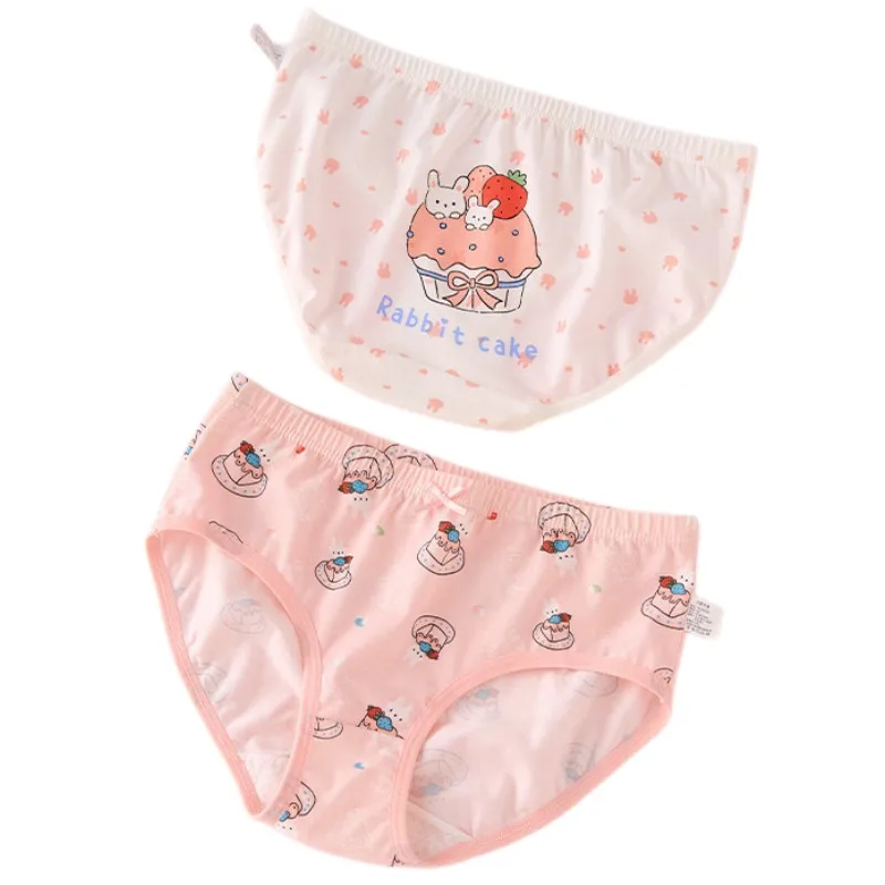4pcs Girl Cotton Bright Color Briefs Soft Breathable Underpants Girl Quality Underwear Size 85-165 Kids Healthy Panties