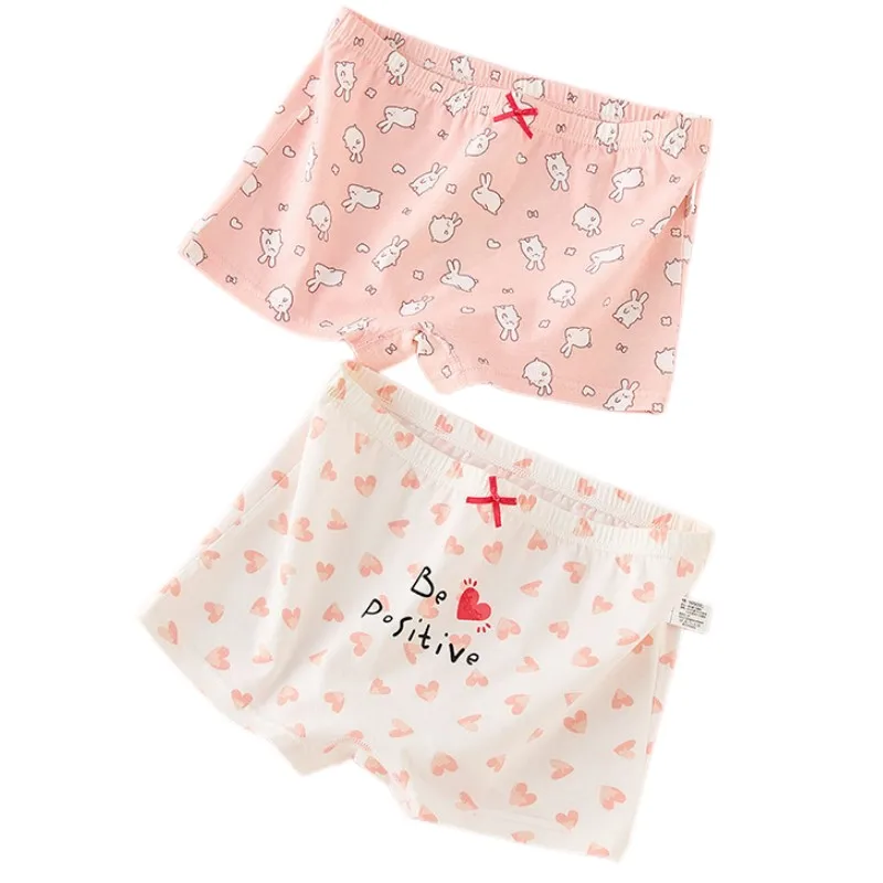 4pcs Girl Cotton Bright Color Briefs Soft Breathable Underpants Girl Quality Underwear Size 85-165 Kids Healthy Panties