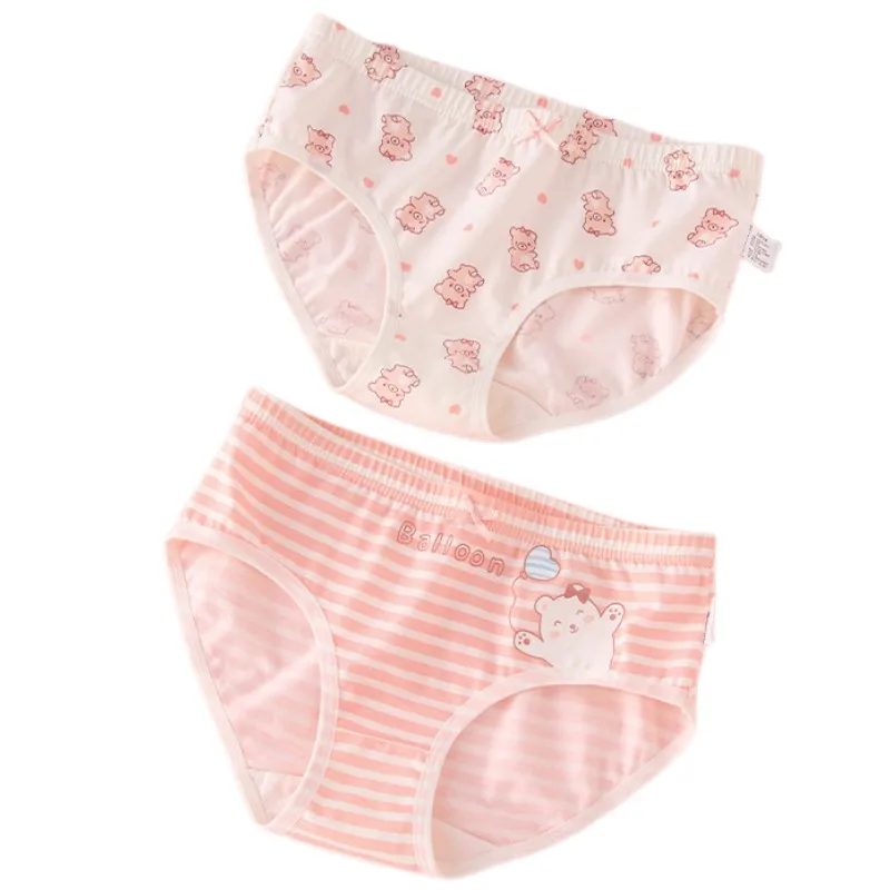 4pcs Girl Cotton Bright Color Briefs Soft Breathable Underpants Girl Quality Underwear Size 85-165 Kids Healthy Panties