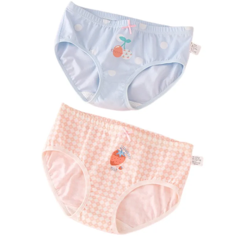 4pcs Girl Cotton Bright Color Briefs Soft Breathable Underpants Girl Quality Underwear Size 85-165 Kids Healthy Panties