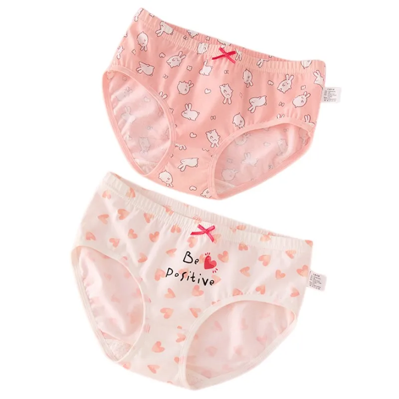 4pcs Girl Cotton Bright Color Briefs Soft Breathable Underpants Girl Quality Underwear Size 85-165 Kids Healthy Panties