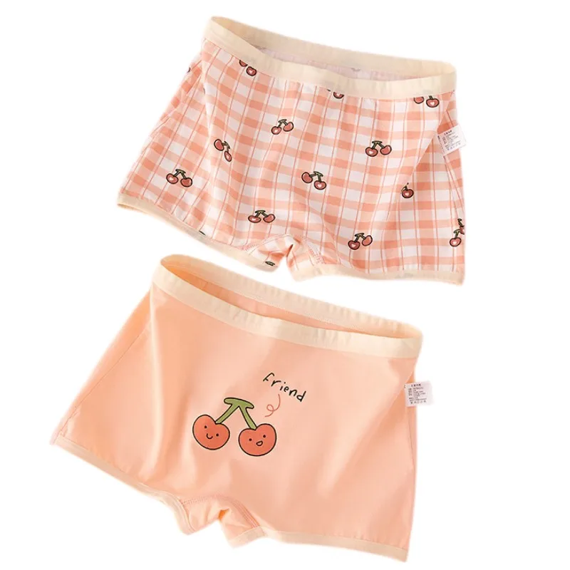 4pcs Girl Cotton Bright Color Briefs Soft Breathable Underpants Girl Quality Underwear Size 85-165 Kids Healthy Panties