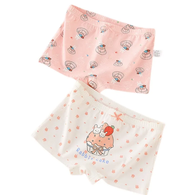 4pcs Girl Cotton Bright Color Briefs Soft Breathable Underpants Girl Quality Underwear Size 85-165 Kids Healthy Panties