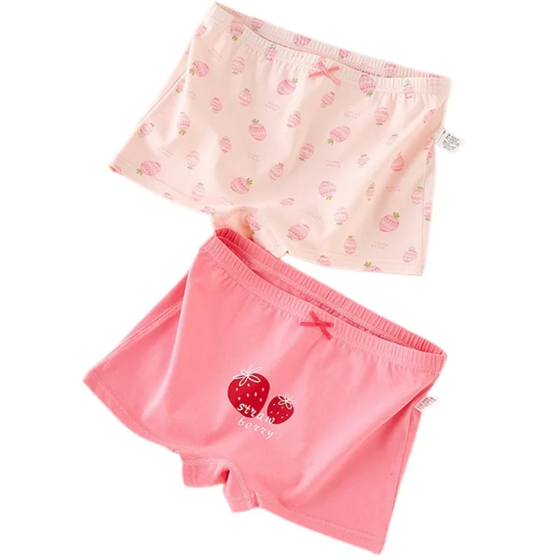 4pcs Girl Cotton Bright Color Briefs Soft Breathable Underpants Girl Quality Underwear Size 85-165 Kids Healthy Panties