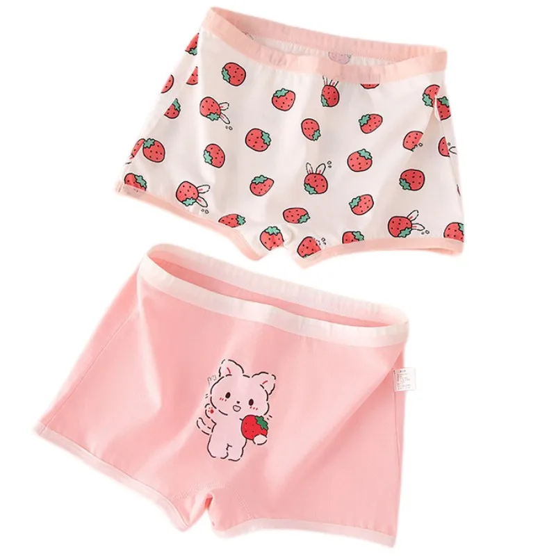 4pcs Girl Cotton Bright Color Briefs Soft Breathable Underpants Girl Quality Underwear Size 85-165 Kids Healthy Panties