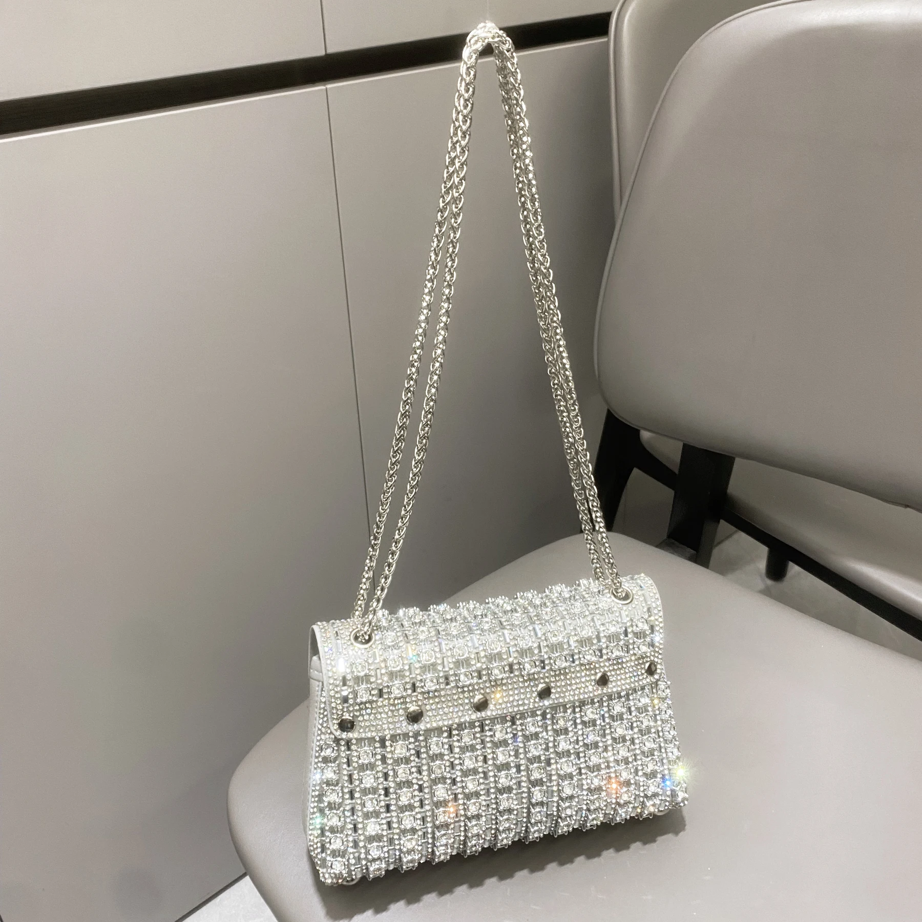Rhinestones Evening clutch Bag Purses and handbag luxury Designer shoulder bag Shiny Crystal Clutch purse Woman's bag