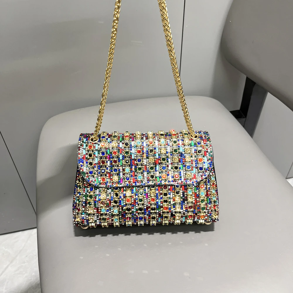Rhinestones Evening clutch Bag Purses and handbag luxury Designer shoulder bag Shiny Crystal Clutch purse Woman's bag