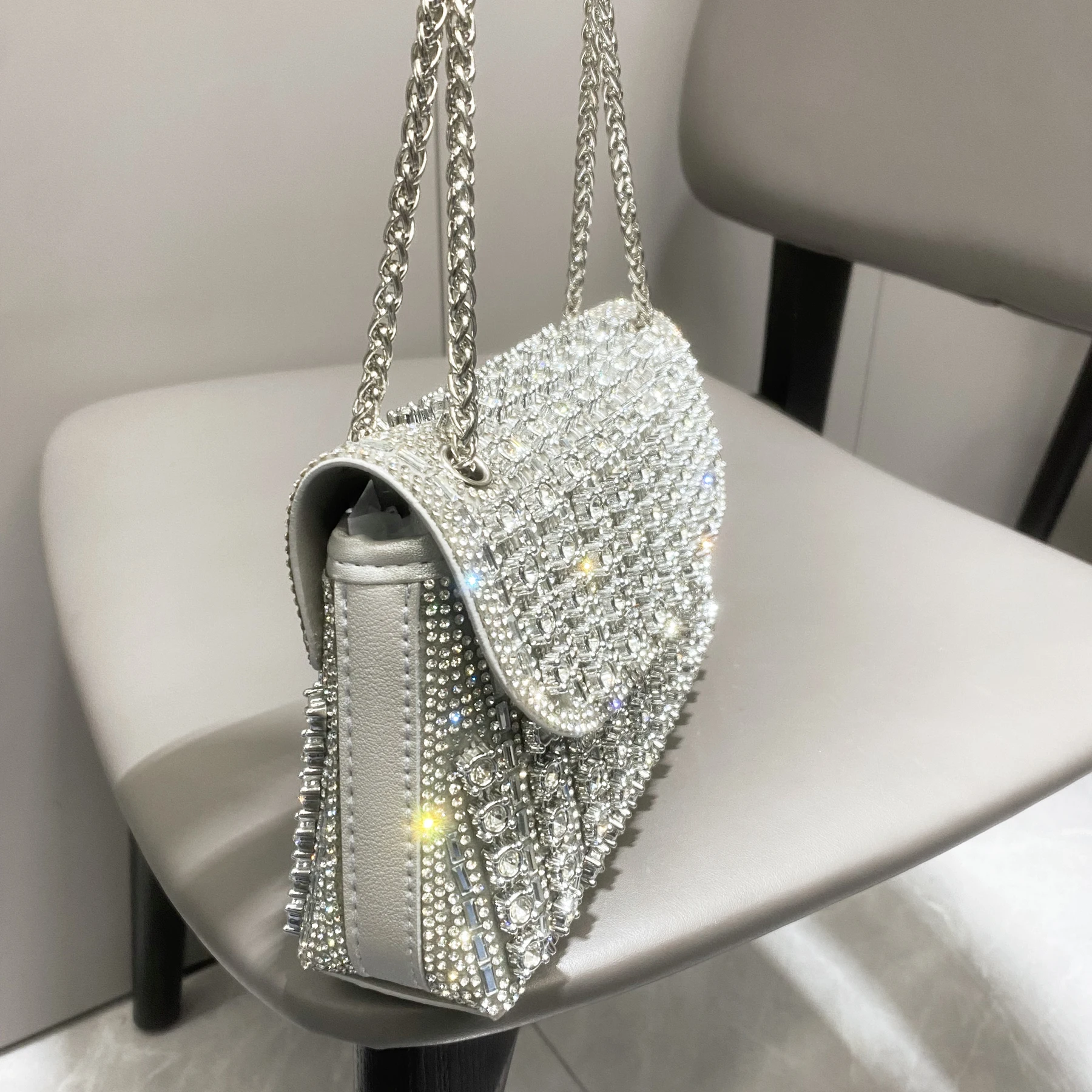 Rhinestones Evening clutch Bag Purses and handbag luxury Designer shoulder bag Shiny Crystal Clutch purse Woman's bag
