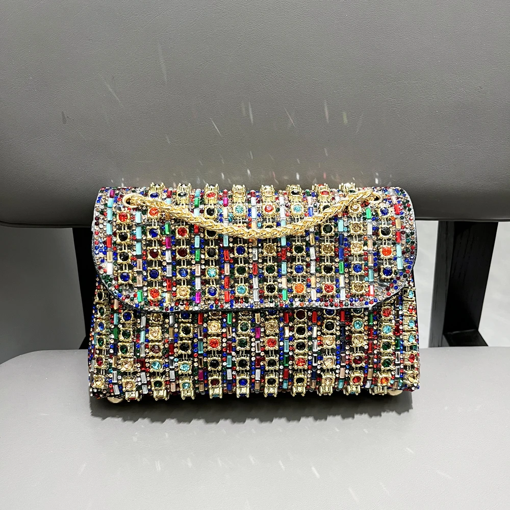 Rhinestones Evening clutch Bag Purses and handbag luxury Designer shoulder bag Shiny Crystal Clutch purse Woman's bag