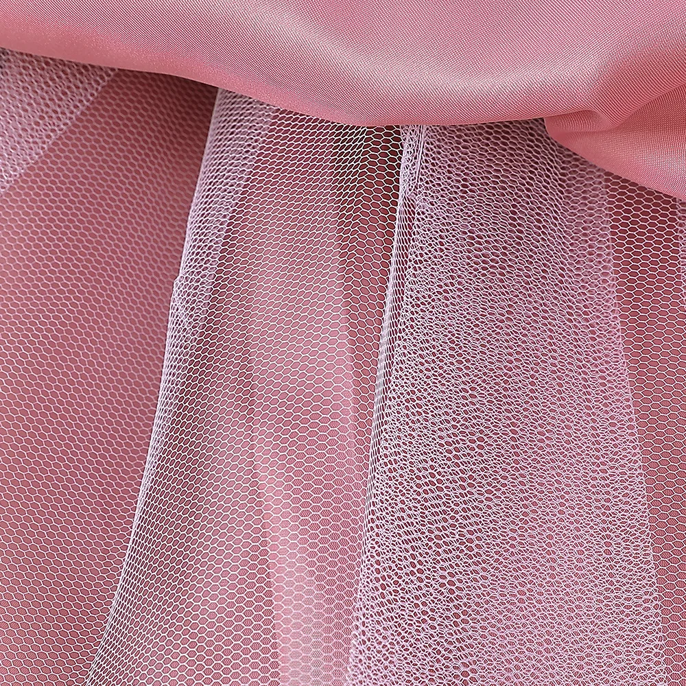 Fluffy Sequin Bridemaid Princess Girls Dress Elegant Bow Pink Wedding Prom Evening Kids Party Dresses for Girl Birthday Costumes