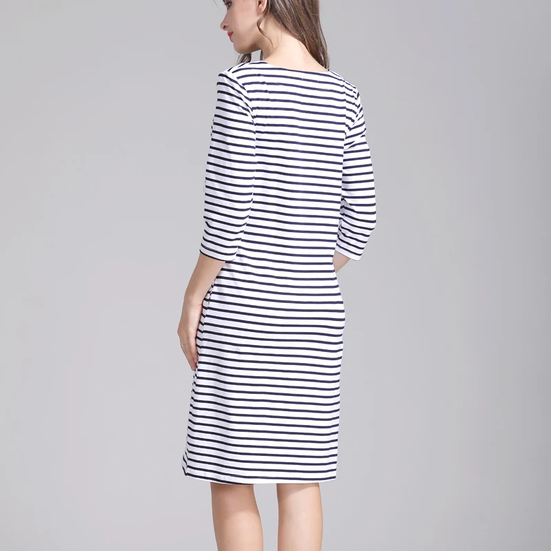 Maternity Nursing Dress Cotton Striped Summer Spring Skirt Pregnancy Dress for Pregnant Woman Dress Breastfeeding Dress