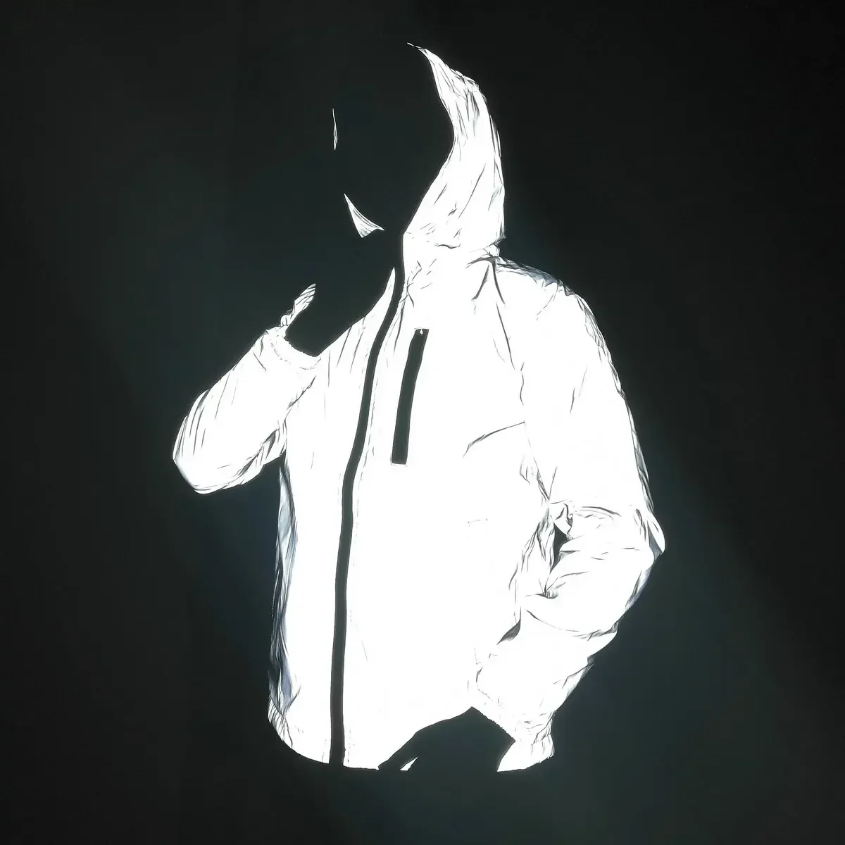 New night Full Reflective Jacket Men / Women Harajuku Jackets Hooded Hip-hop Streetwear Night Shiny dancer Zipper Coats Jacke