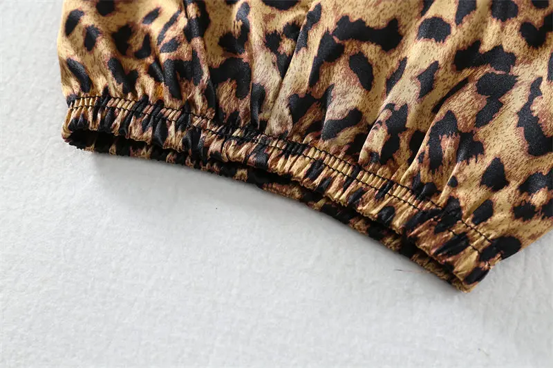 Boys Girls Kids Pajama Sets Cartoon Leopard print Short Sleeve T-Shirt Tops Pants Toddler Baby Sleeping Cloth Pijamas Sleepwear