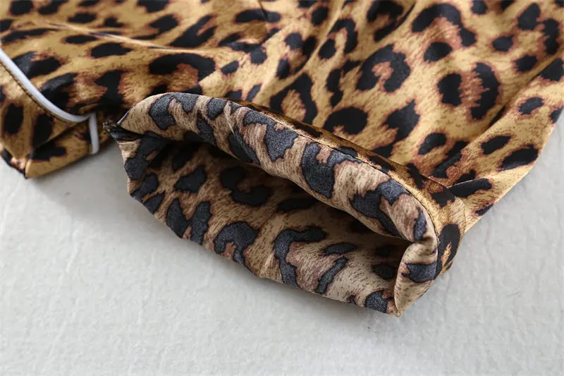 Boys Girls Kids Pajama Sets Cartoon Leopard print Short Sleeve T-Shirt Tops Pants Toddler Baby Sleeping Cloth Pijamas Sleepwear
