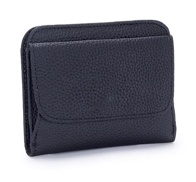 Genuine Leather Wallet Women's Purse 2026 New Folding Simple Small Money Ladies Bag Multi-functional Coin Bag Female Ultra New