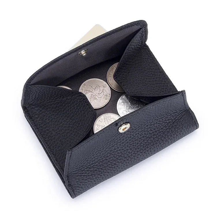 Genuine Leather Wallet Women's Purse 2026 New Folding Simple Small Money Ladies Bag Multi-functional Coin Bag Female Ultra New