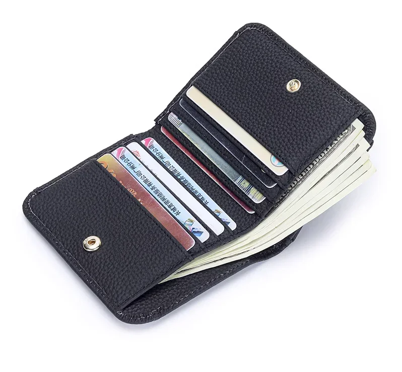 Genuine Leather Wallet Women's Purse 2026 New Folding Simple Small Money Ladies Bag Multi-functional Coin Bag Female Ultra New