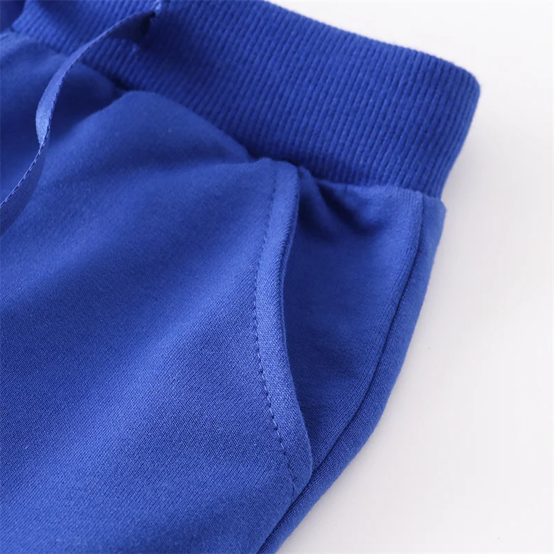 Jumping Meters 2-7T Blue Autumn Spring Children's Trousers Pants Plain Hot Selling Boys Girls Sweatpants Kids Sweatpants