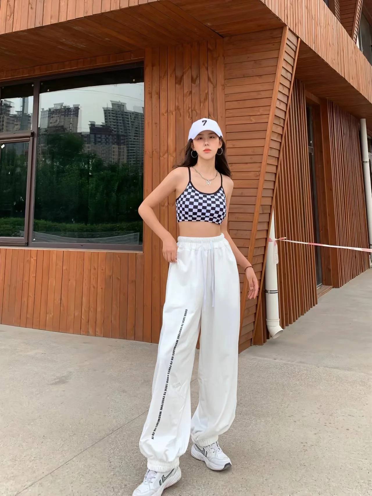 European American Style Women Pants High Waist Casual Drawstring Design Woman Trousers New Spring Summer 2024 Y2K Pants