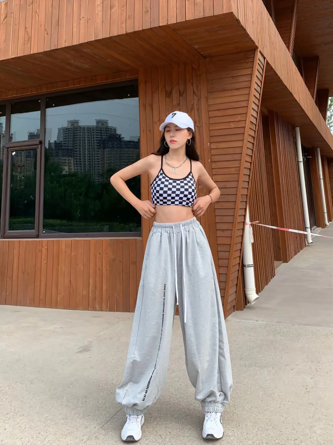 European American Style Women Pants High Waist Casual Drawstring Design Woman Trousers New Spring Summer 2024 Y2K Pants