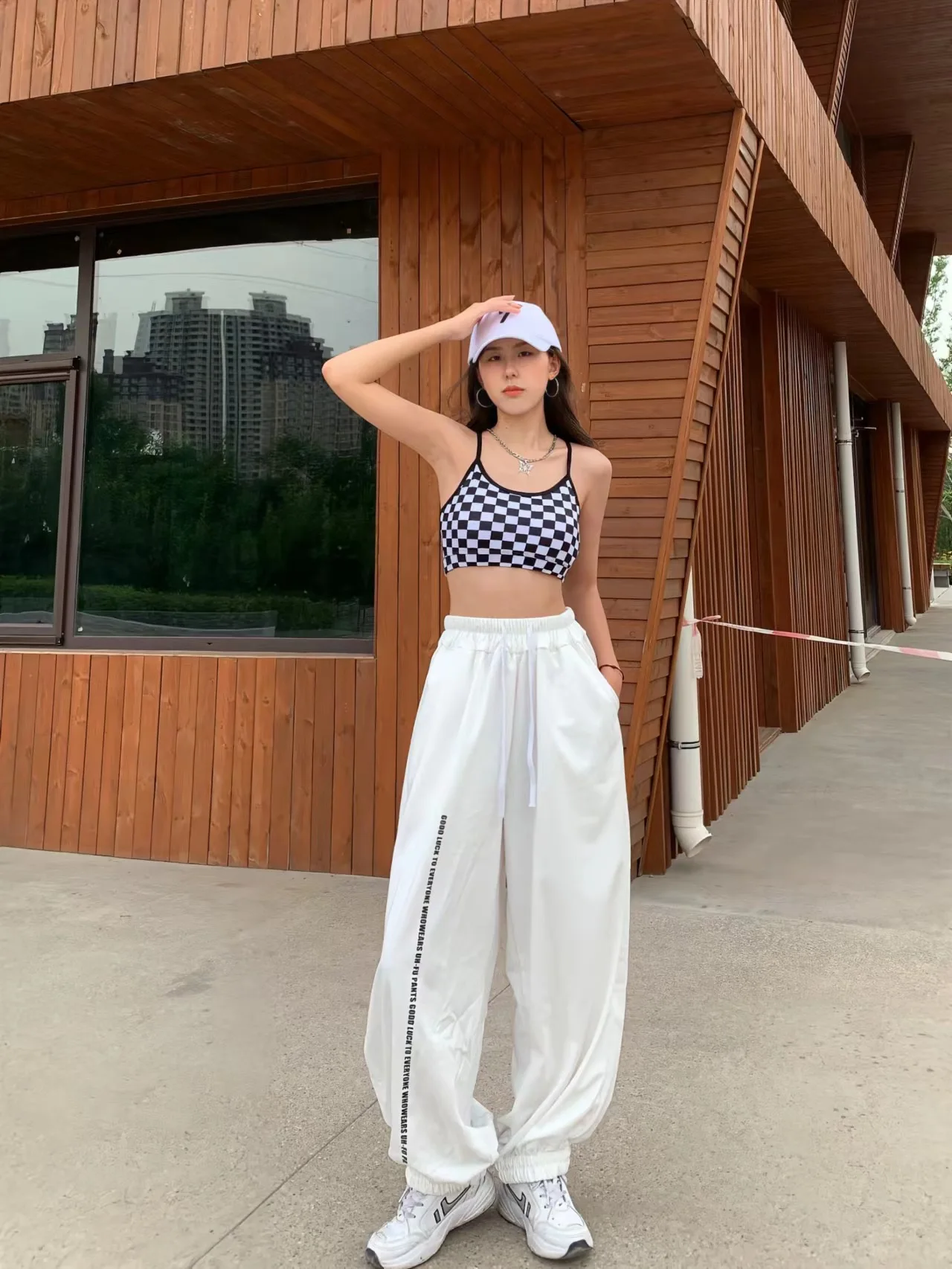 European American Style Women Pants High Waist Casual Drawstring Design Woman Trousers New Spring Summer 2024 Y2K Pants