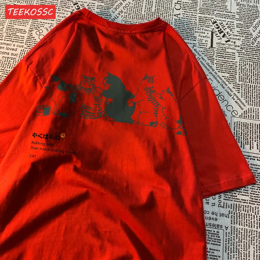 Cartoon Cat Printed Women'S Short Sleeved T-Shirt With Trendy Loose Versatile Summer Top Casual And Fashionable Street Clothes