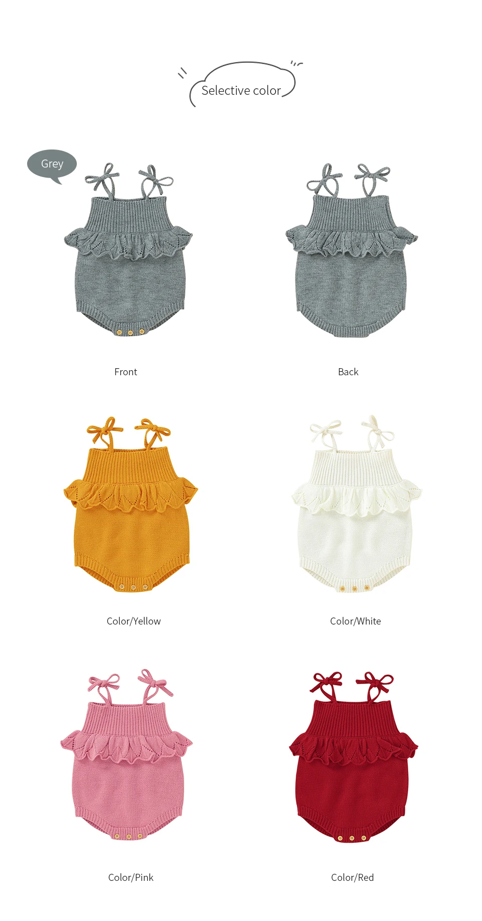 Spaghetti Straps Sleeveless Baby Girls Summer Rompers One-piece Jumpsuit Knit Acrylic Newborn Infant Bodysuit Playsuit Sleepsuit