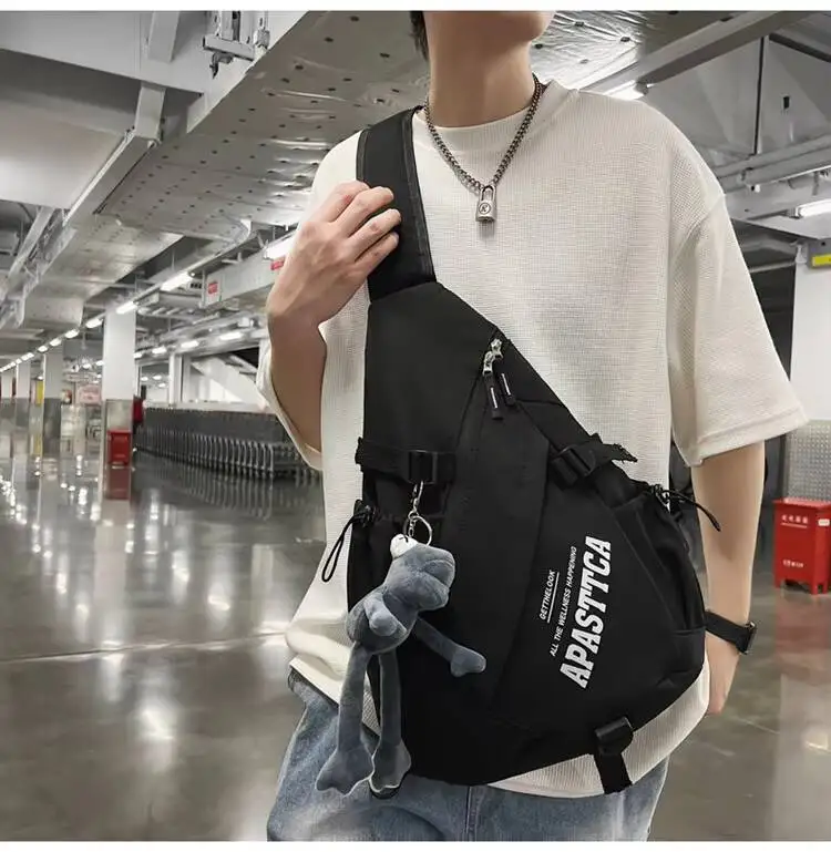 New Y2k Portable Light Nylon Crossbody Bag Trendy Rucksack Travel Shoulder Bag Casual knapsack Outdoor Sports Unisex Chest Packs