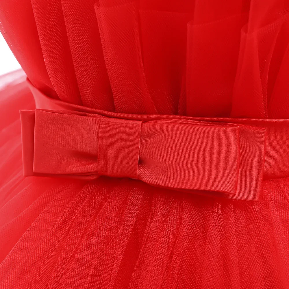 8 Colors Kid's Party Formal Evening Dresses Elegant Party Dresses For Girls Dresses With Trailing Detachable Princess Dress