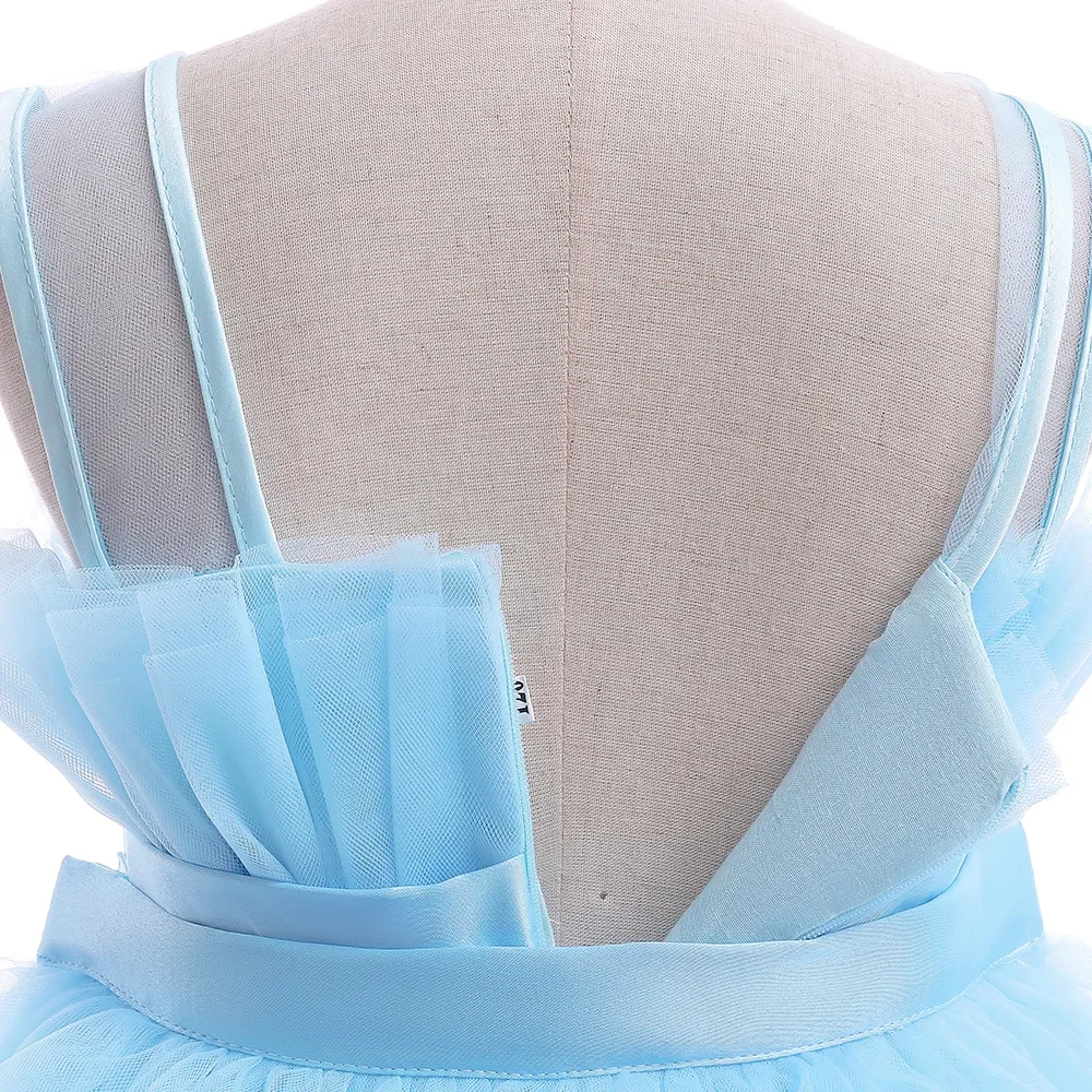 8 Colors Kid's Party Formal Evening Dresses Elegant Party Dresses For Girls Dresses With Trailing Detachable Princess Dress