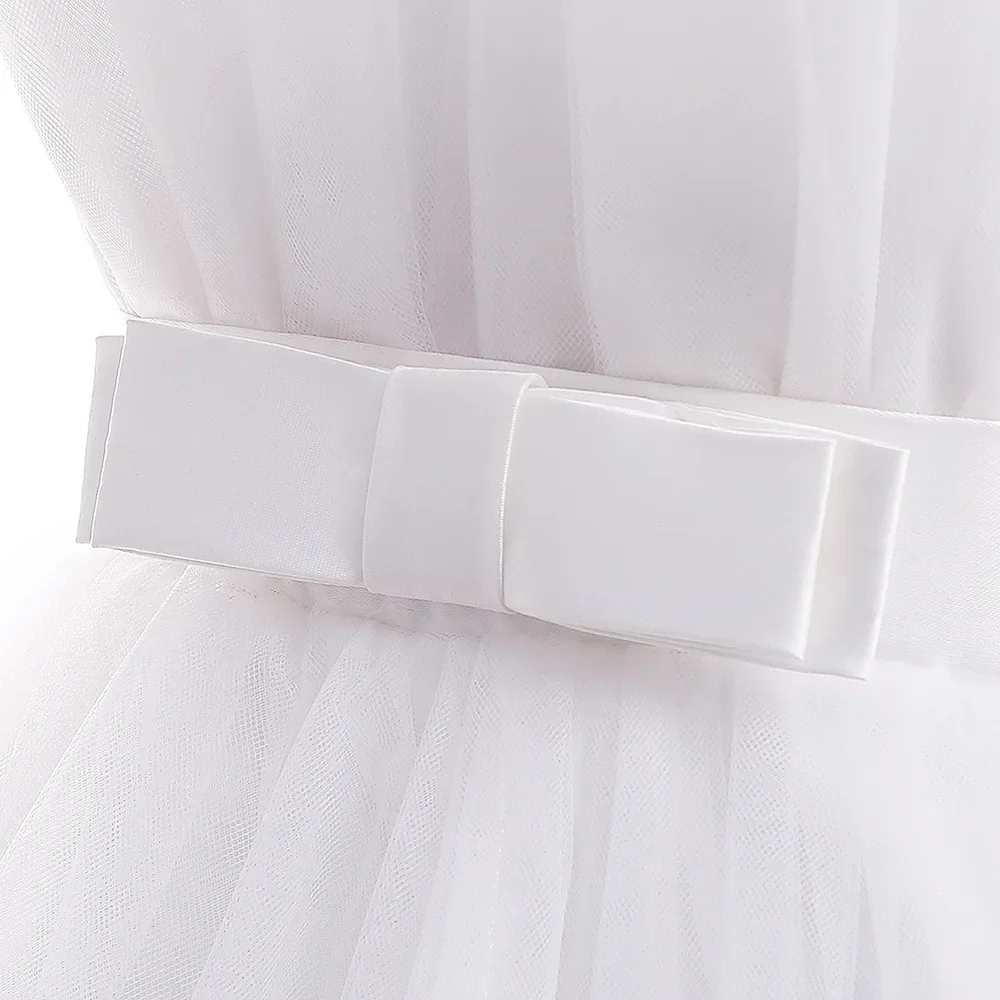 8 Colors Kid's Party Formal Evening Dresses Elegant Party Dresses For Girls Dresses With Trailing Detachable Princess Dress