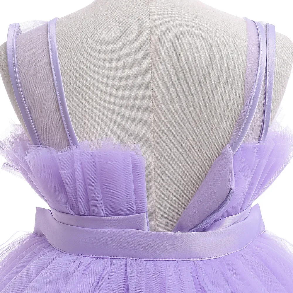 8 Colors Kid's Party Formal Evening Dresses Elegant Party Dresses For Girls Dresses With Trailing Detachable Princess Dress