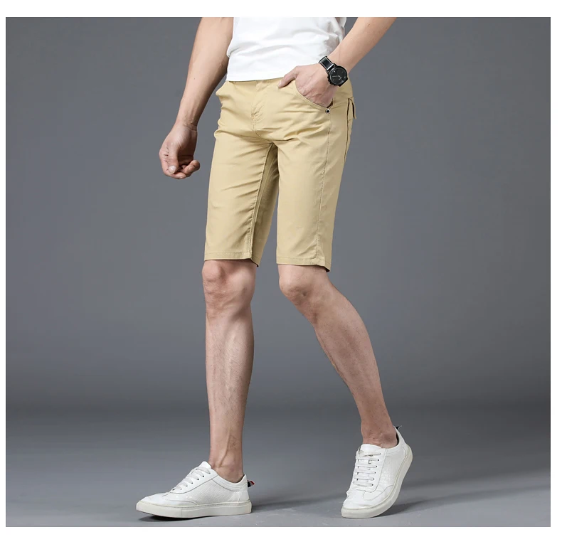 2024 Summer Thin Casual Shorts Men's Casual Big Pocket Pants Fashion Straight Slim Male Knee Length Straight Beach Shorts