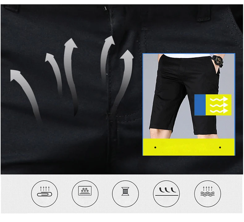 2024 Summer Thin Casual Shorts Men's Casual Big Pocket Pants Fashion Straight Slim Male Knee Length Straight Beach Shorts