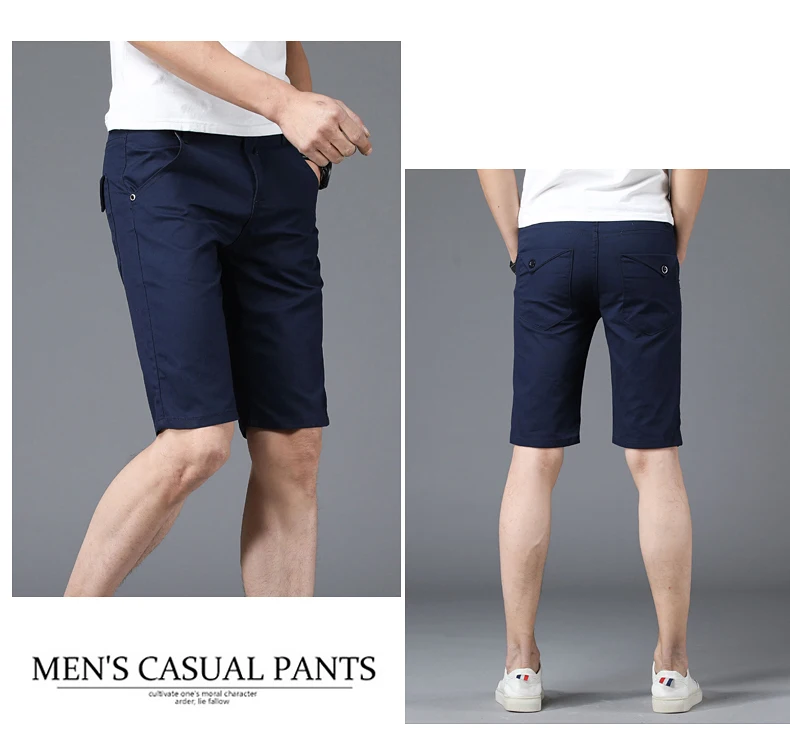2024 Summer Thin Casual Shorts Men's Casual Big Pocket Pants Fashion Straight Slim Male Knee Length Straight Beach Shorts