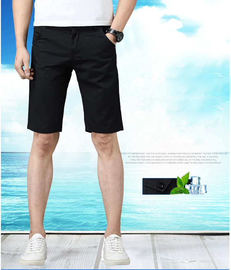 2024 Summer Thin Casual Shorts Men's Casual Big Pocket Pants Fashion Straight Slim Male Knee Length Straight Beach Shorts