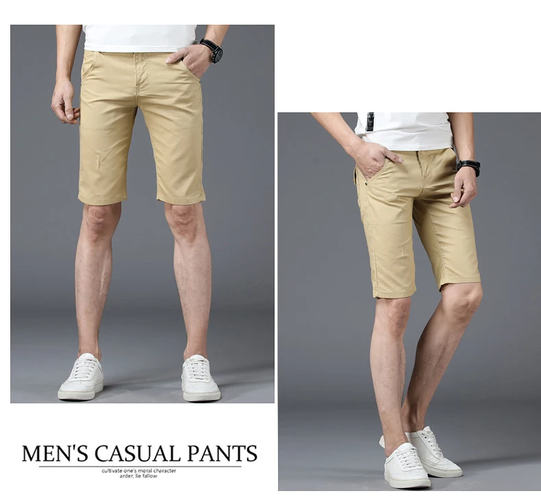 2024 Summer Thin Casual Shorts Men's Casual Big Pocket Pants Fashion Straight Slim Male Knee Length Straight Beach Shorts