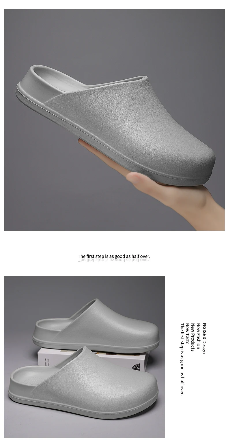 Couple's Baotou Slippers Waterproof Anti slip Oil proof Chef Shoes Summer new Men's and Women's Soft Sole comfort Casual Sandals