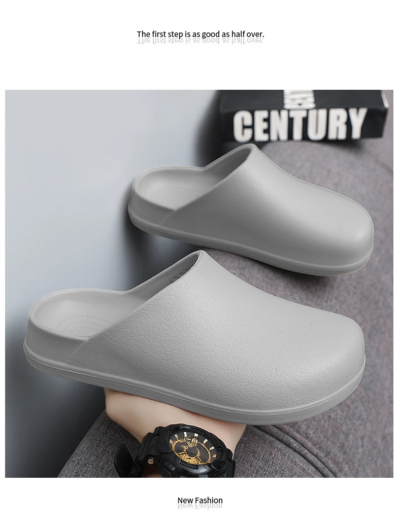 Couple's Baotou Slippers Waterproof Anti slip Oil proof Chef Shoes Summer new Men's and Women's Soft Sole comfort Casual Sandals