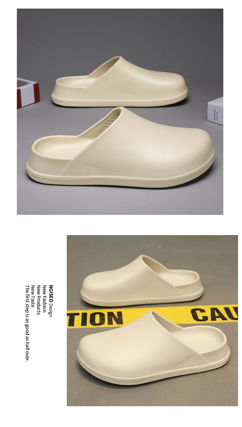 Couple's Baotou Slippers Waterproof Anti slip Oil proof Chef Shoes Summer new Men's and Women's Soft Sole comfort Casual Sandals