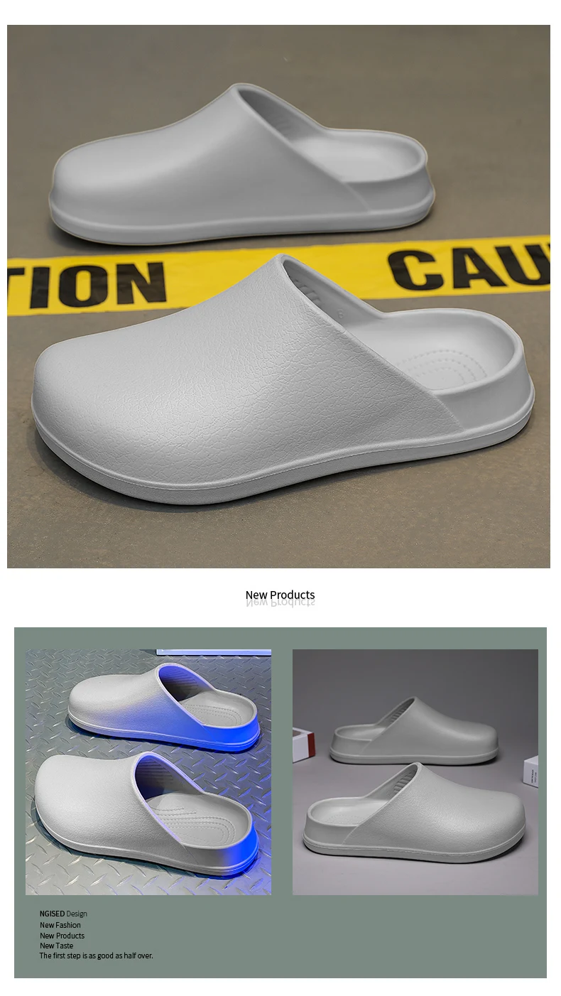 Couple's Baotou Slippers Waterproof Anti slip Oil proof Chef Shoes Summer new Men's and Women's Soft Sole comfort Casual Sandals
