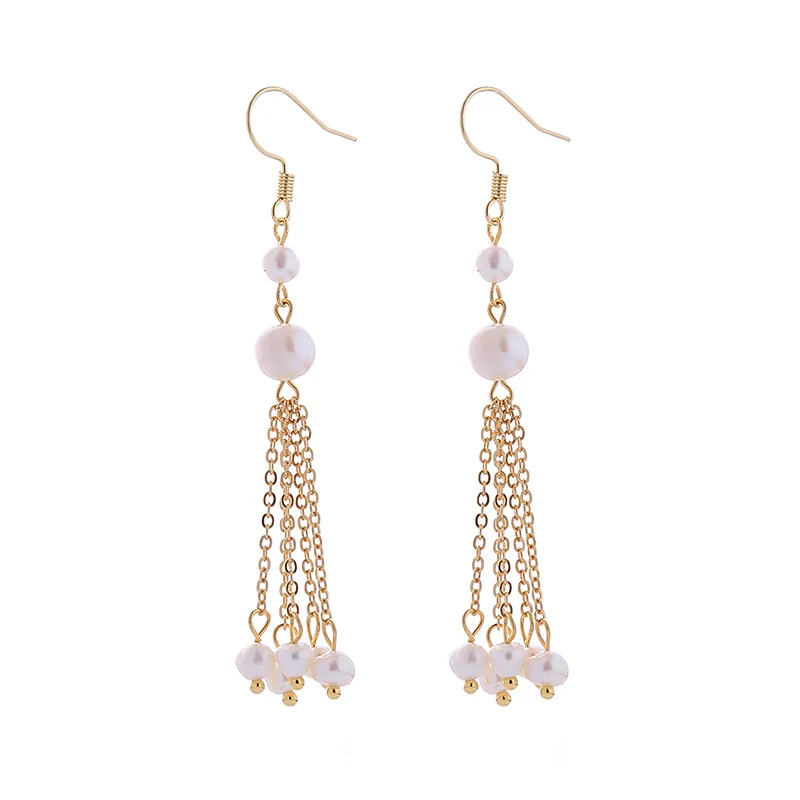 100% Natural Freshwater Pearl 14K Gold Filled Female Tassels Drop Earrings Wholesale Jewelry For Women Anti Allergy Gifts