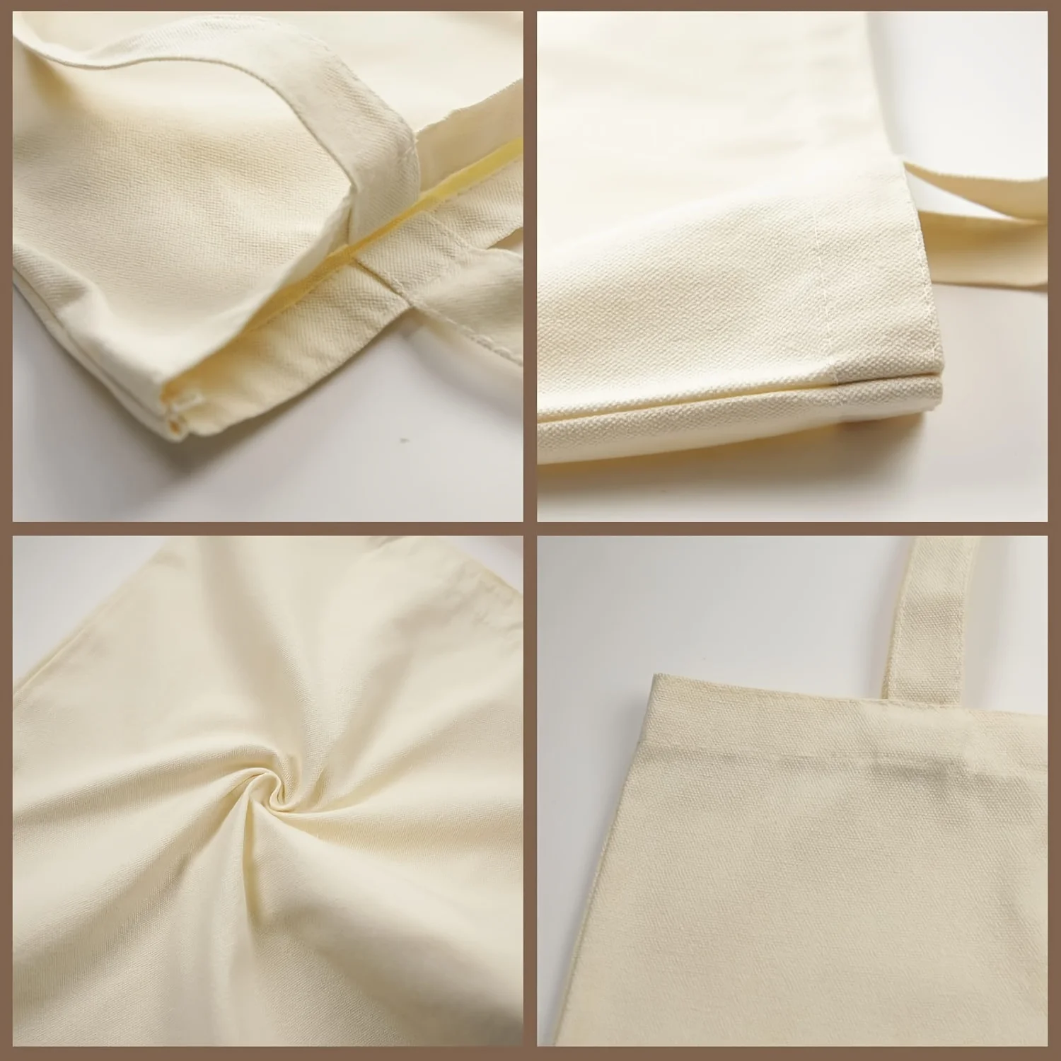 12Pcs Sublimation Blanks Tote and Zipper Bags Set – 6 Reusable Grocery Tote Bags and 6 Makeup Pouches for DIY Heat Transfer Craf