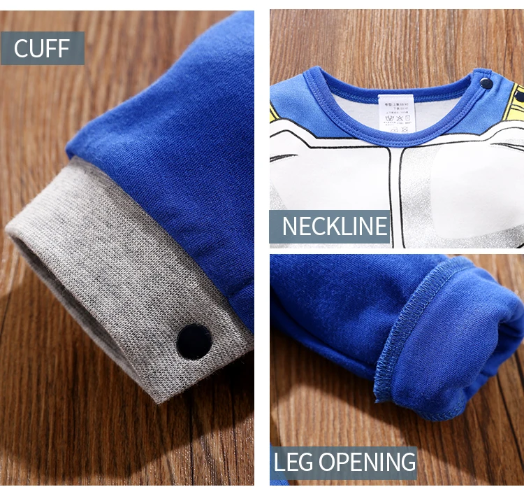 0-18M blue Anime Baby Rompers Newborn Cosplay Costume Infant One-pieces Cotton round collar comfortable Clothes Boys pajamas