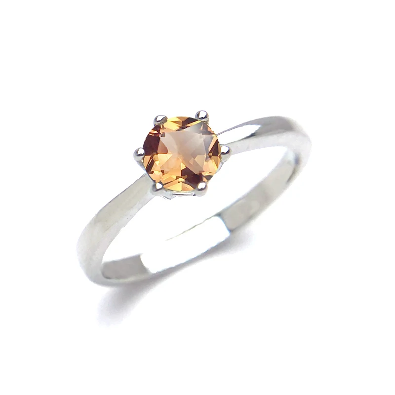 Elegant Zultanite Ring Sterling Created Sultanite Color Change Round Cut 5MM Fine Jewelry Party Wedding Gift for Women