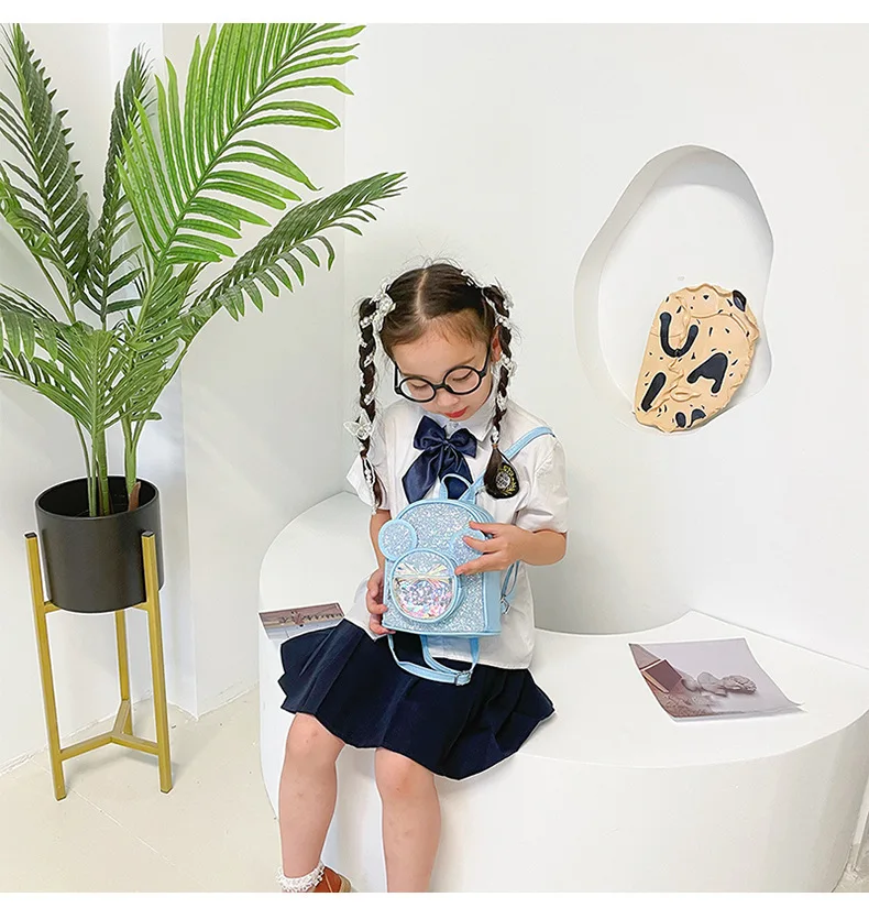 New Cute Children's Bag Fashion Sequin Kindergarten Backpacks for Baby Girls Cartoon Casual Schoolbag Princess Bag Girls Gifts